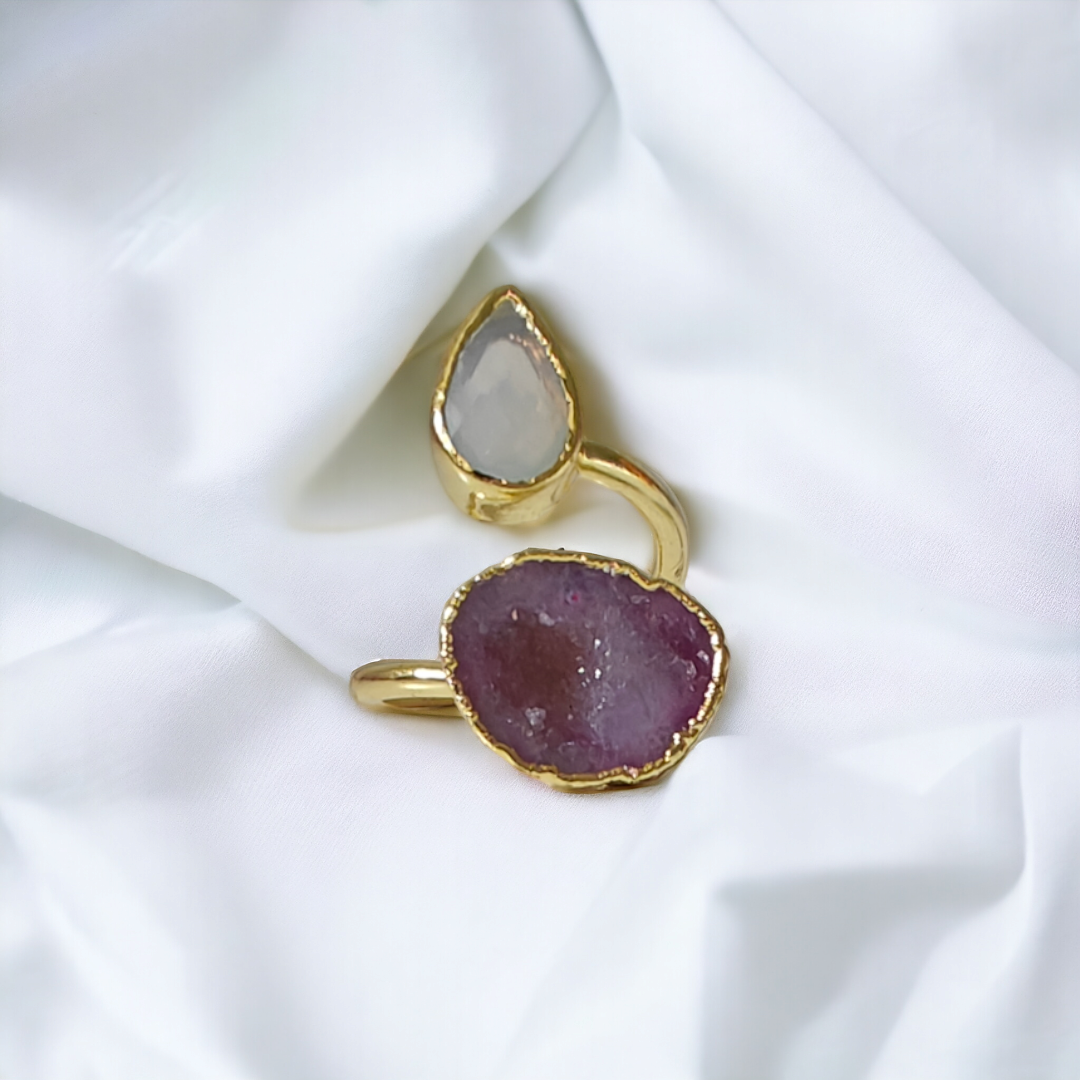 Agat Geode Ring