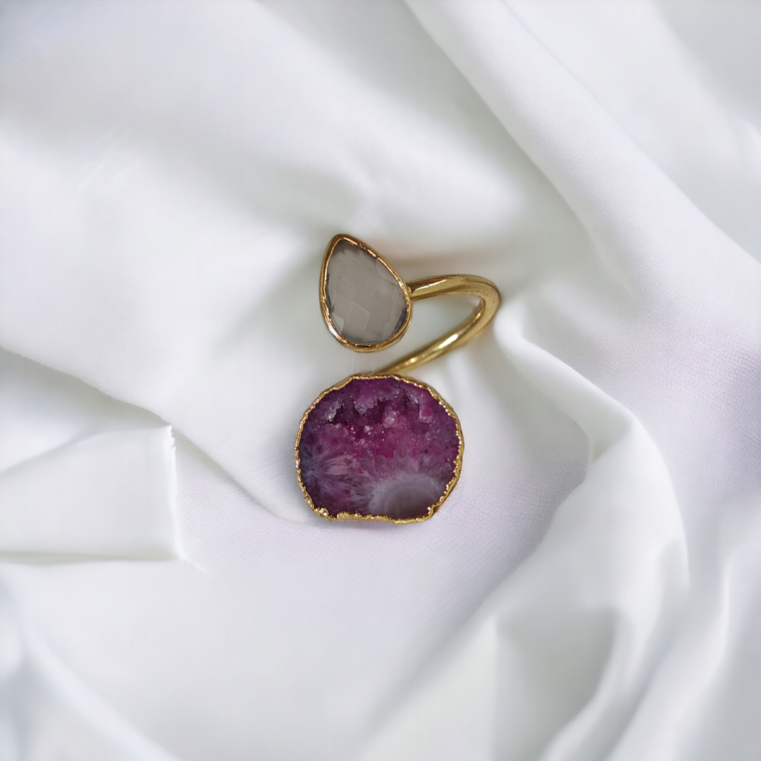 Agat Geode Ring